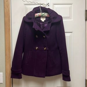 Eggplant Purple Dress Coat